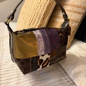 Vintage Coach Patchwork Shoulder Bag